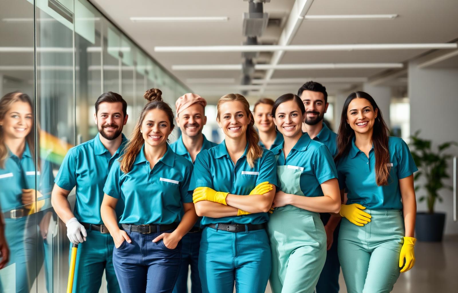 Clutch Commercial Cleaning team members working together